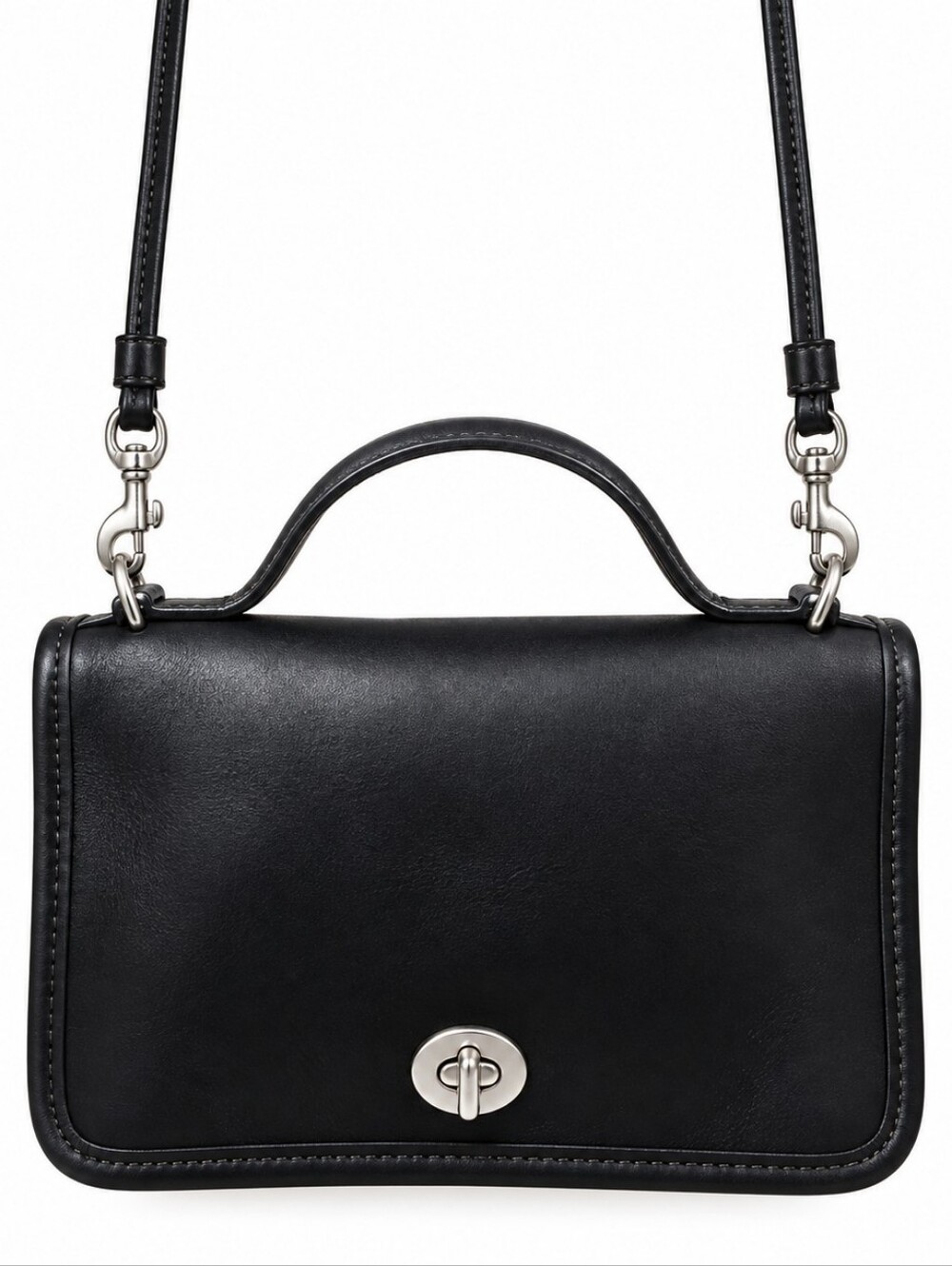 Vintage Coach Casino Bag 9924 Black Leather